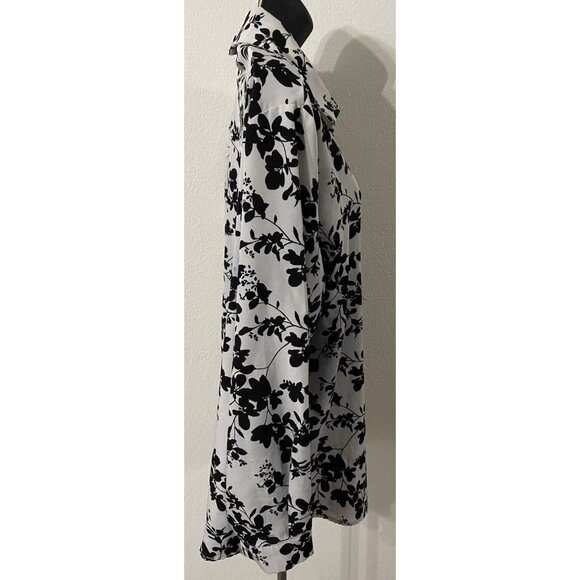 Shein Curve Womens 1XL Blouse Tunic 1/4 Button Collared - Picture 7 of 10